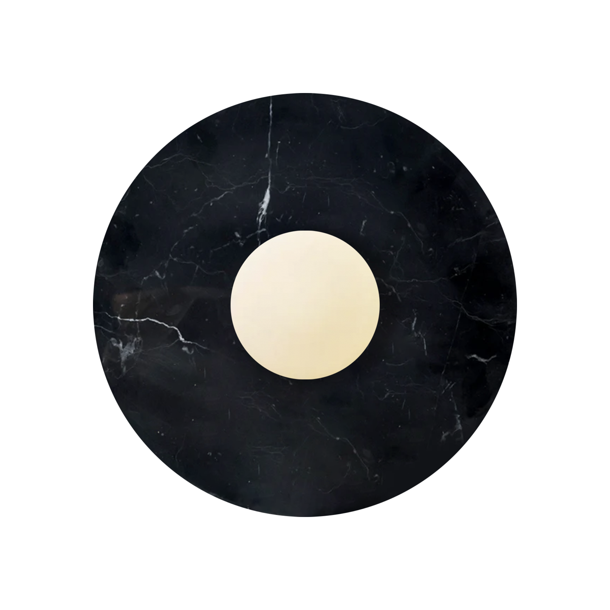 Maria Disc Wall Sconce - Black Marble