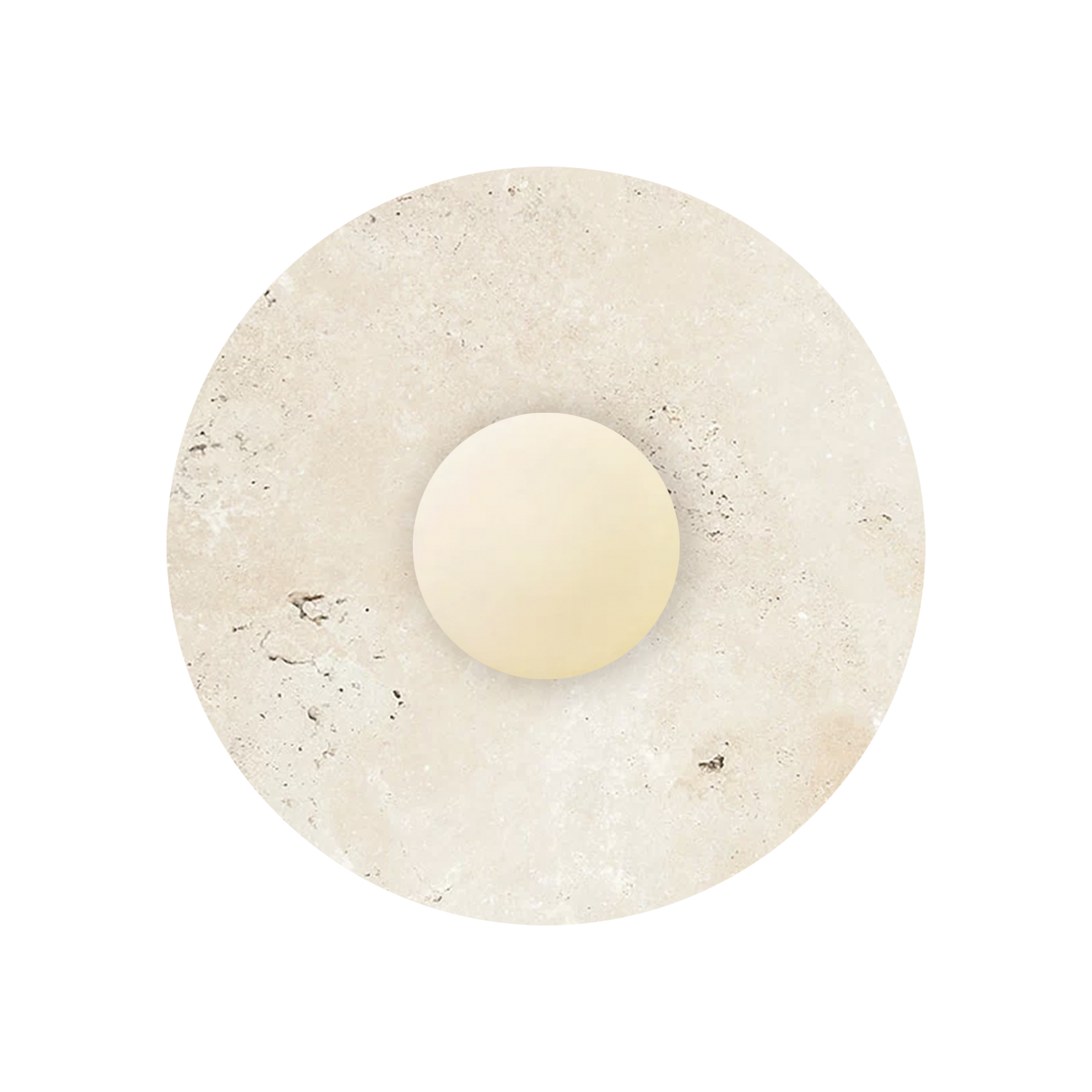 Maria Disc Wall Sconce - Travertine