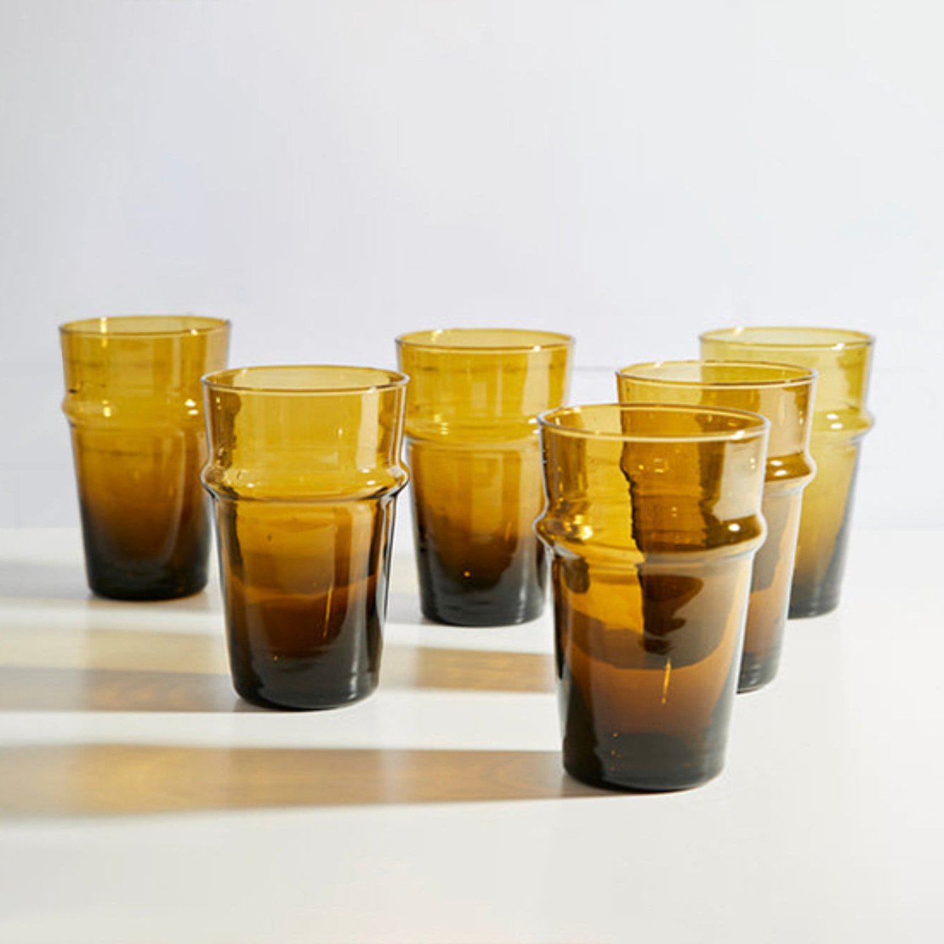 Moroccan Beldi Tea Glasses - Tan