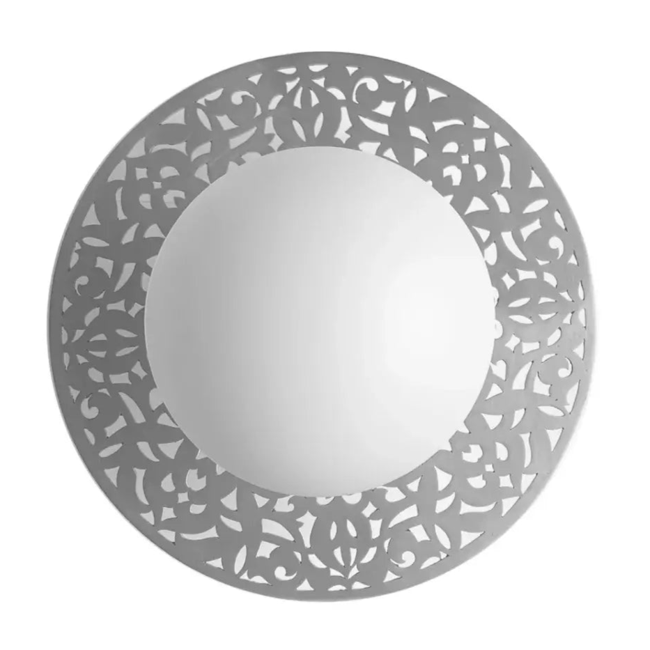 Dounia Home Riad Wall Sconce  |  Nickel Silver & Porcelain Bulb