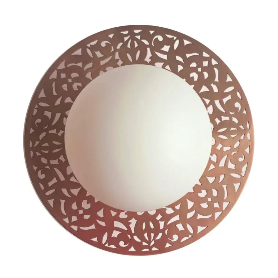 Dounia Home Riad Wall Sconce  |  Polished Copper  & Porcelain Bulb